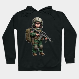 The Little Girl and a Toy Gun Hoodie